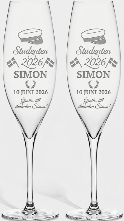 Graverade Glas