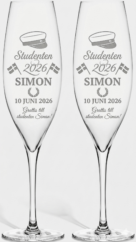 Graverade Glas 2-pack