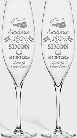 Graverade Glas 2-pack