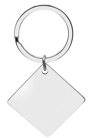 Square key ring in stainless steel