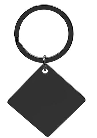 Square key ring in stainless steel